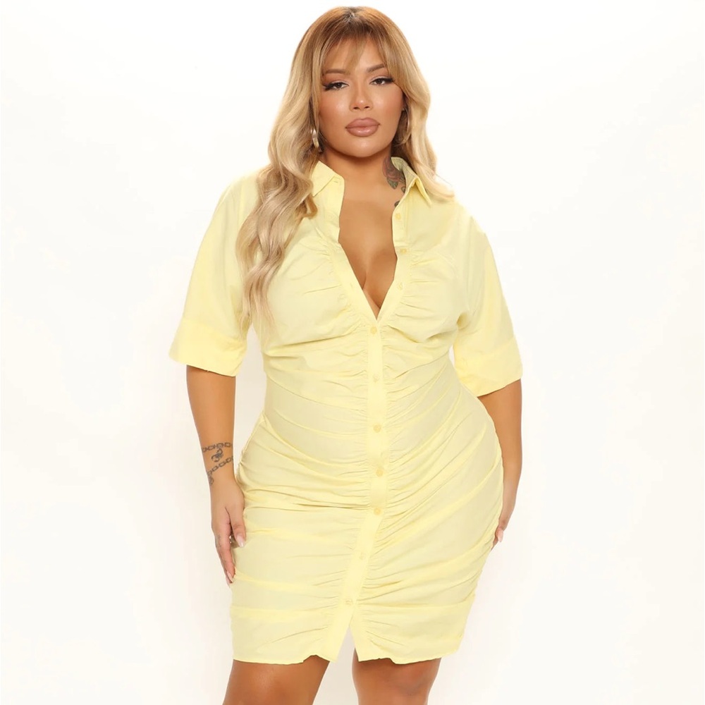 NWT FASHION NOVA Playing Favorites Poplin Mini Dress - XL